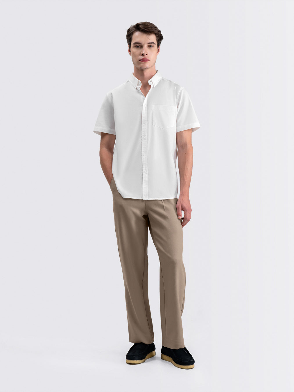 Oxford Short Shirt White