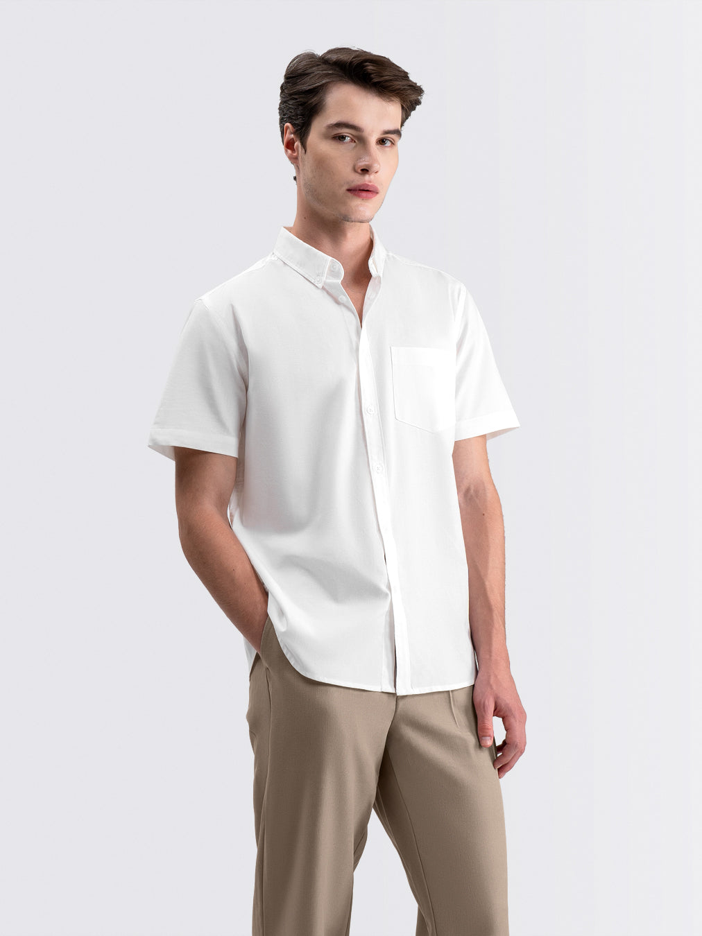 Oxford Short Shirt White