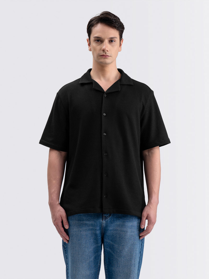 Tropic Flow Short Shirt Black