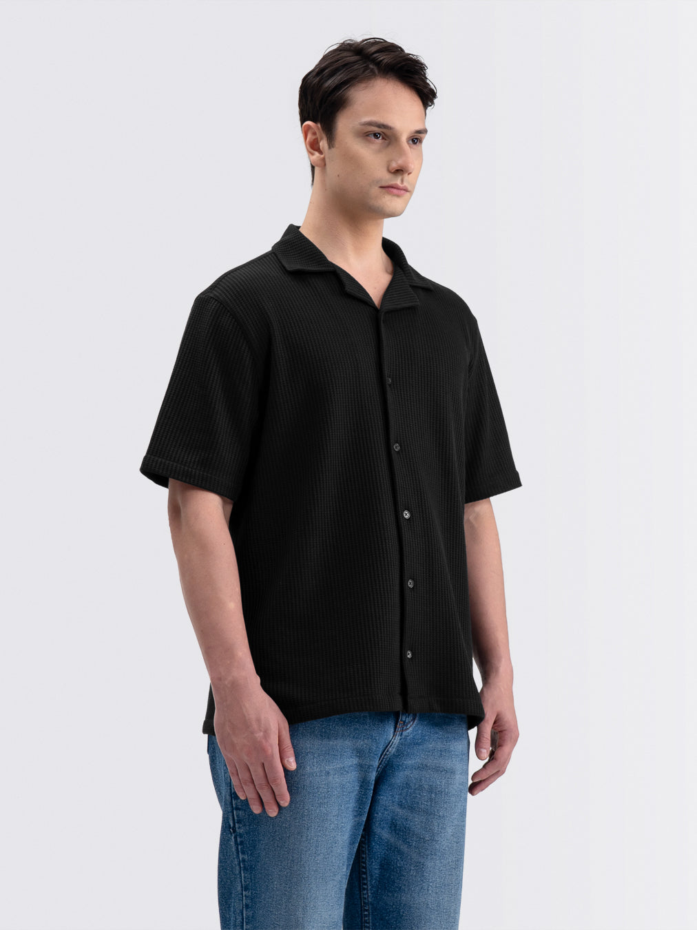 Tropic Flow Short Shirt Black