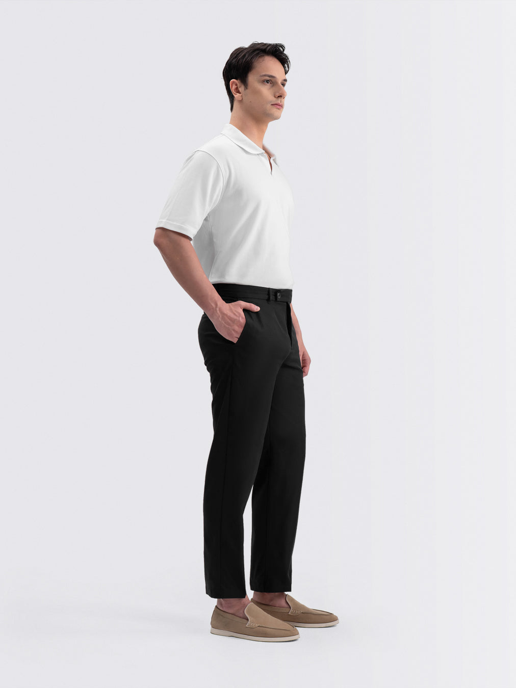 Feather Chino Pants Black