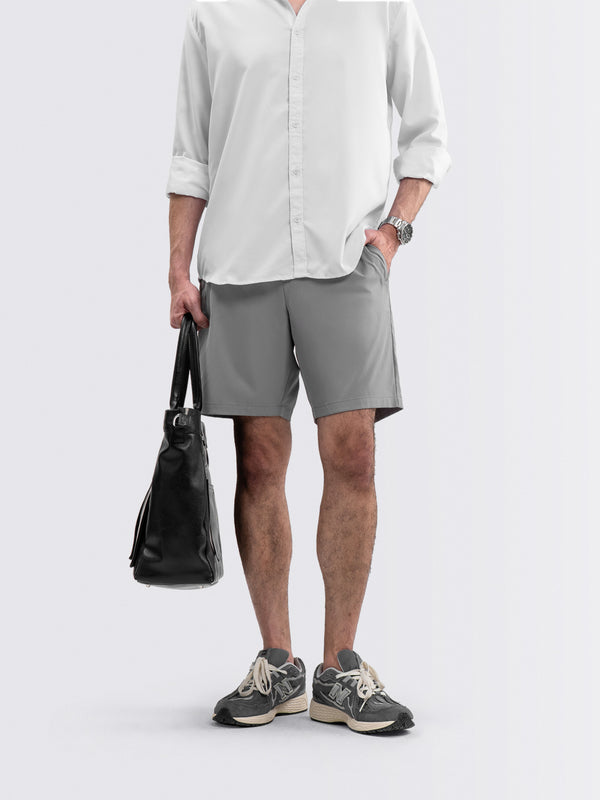 Tapered Flex Shorts Light Gray