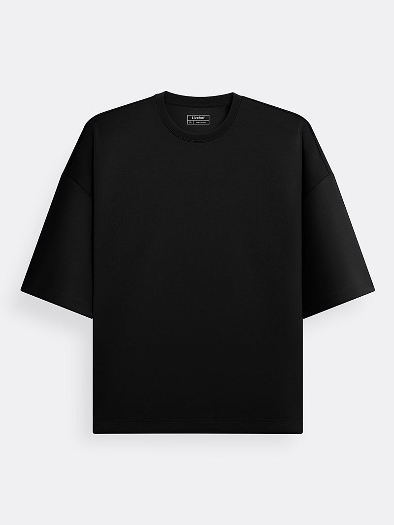 Wide Oversized Tee Black