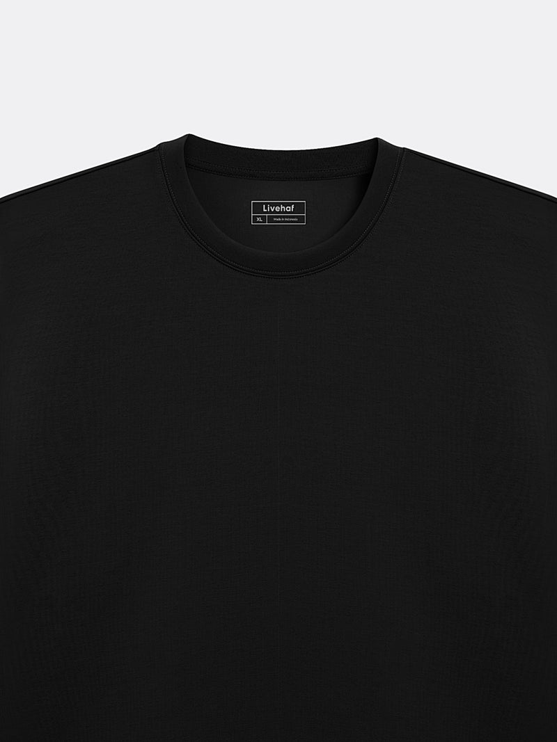 Wide Oversized Tee Black