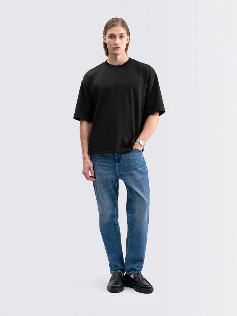 Wide Oversized Tee Black
