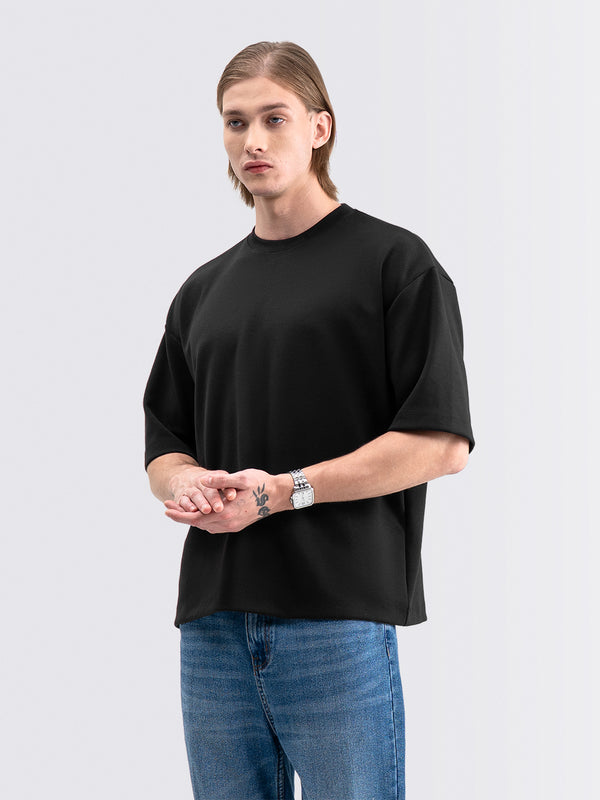 Wide Oversized Tee Black