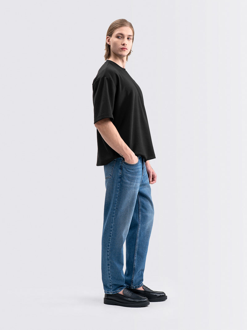 Wide Oversized Tee Black