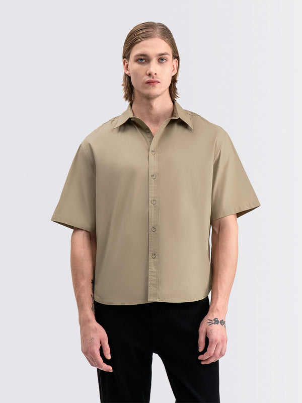 Boxy Short Shirt Latte