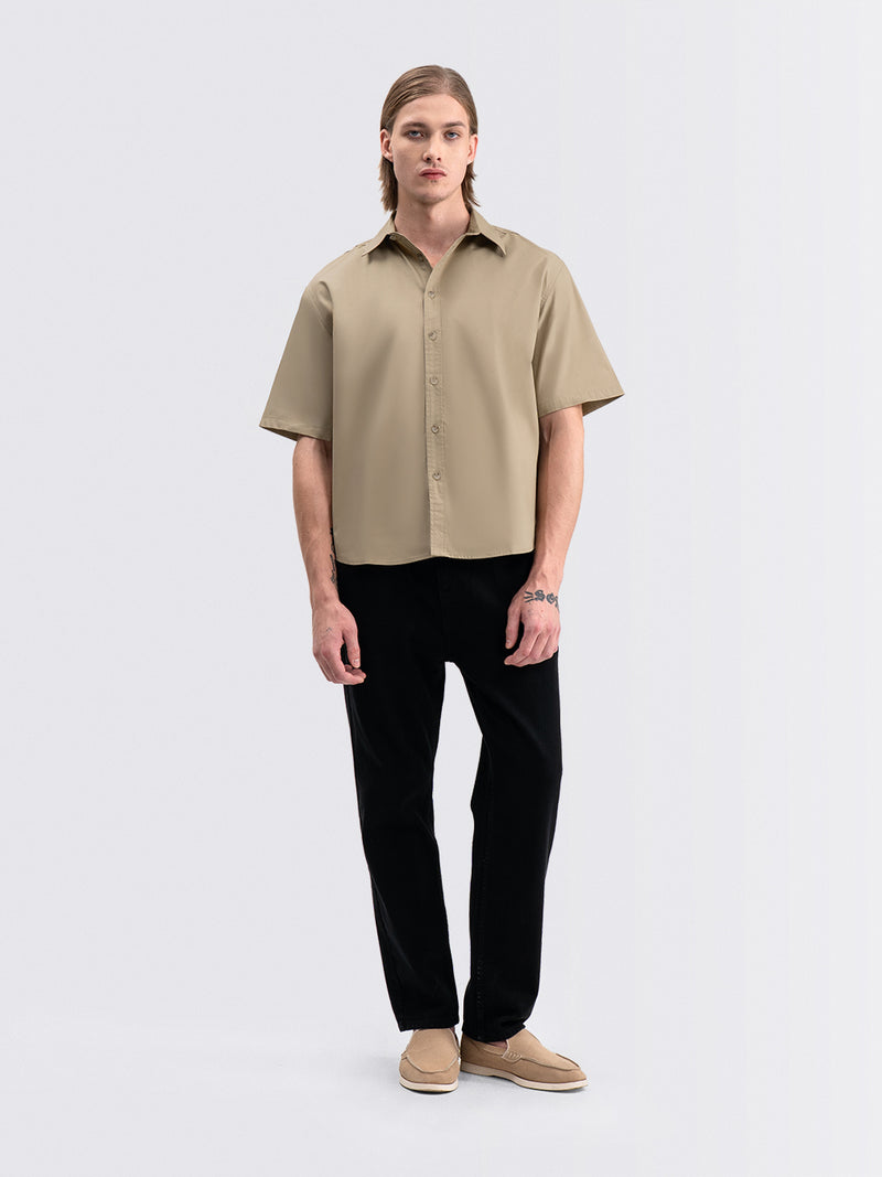 Boxy Short Shirt Latte