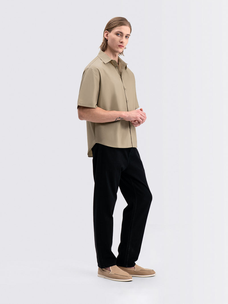 Boxy Short Shirt Latte
