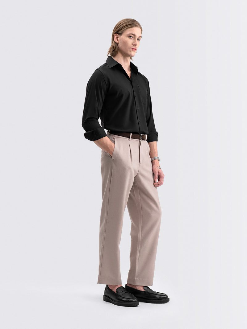Iron Free Long Shirt Black