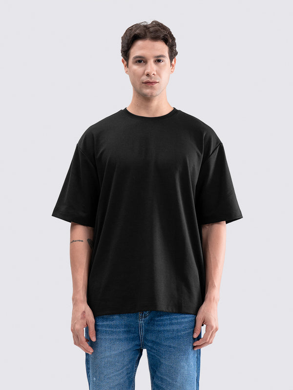 Boxy Ease Tee Black