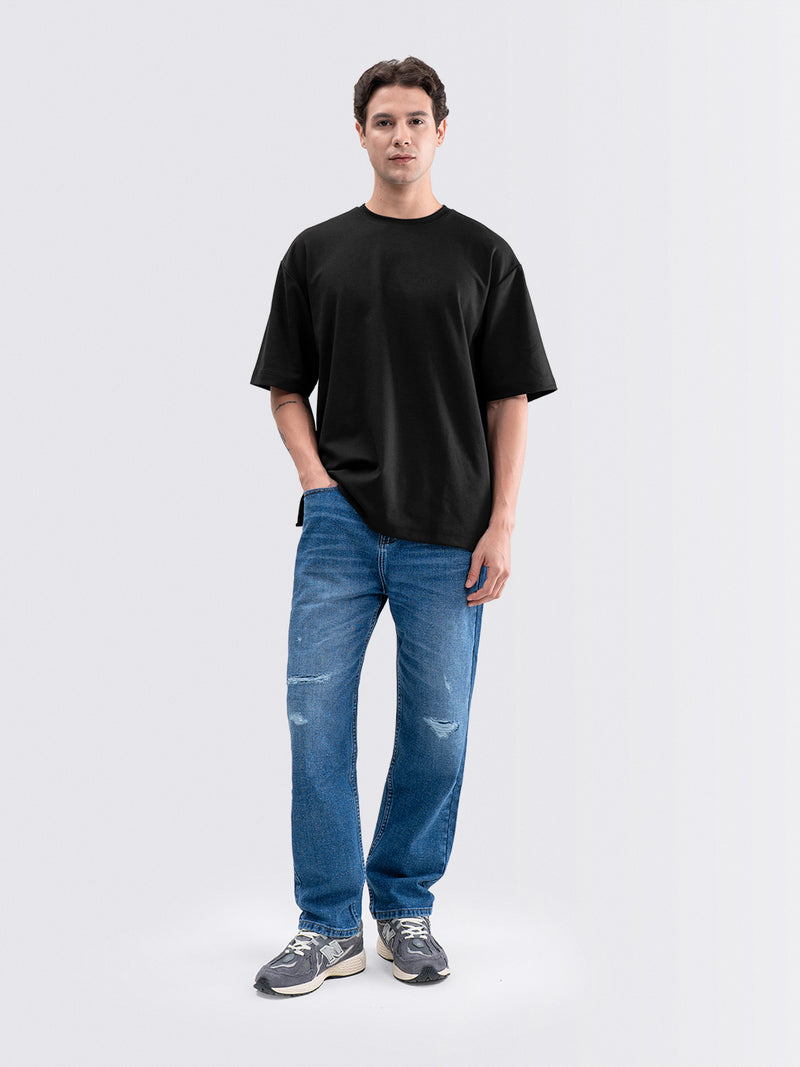Boxy Ease Tee Black
