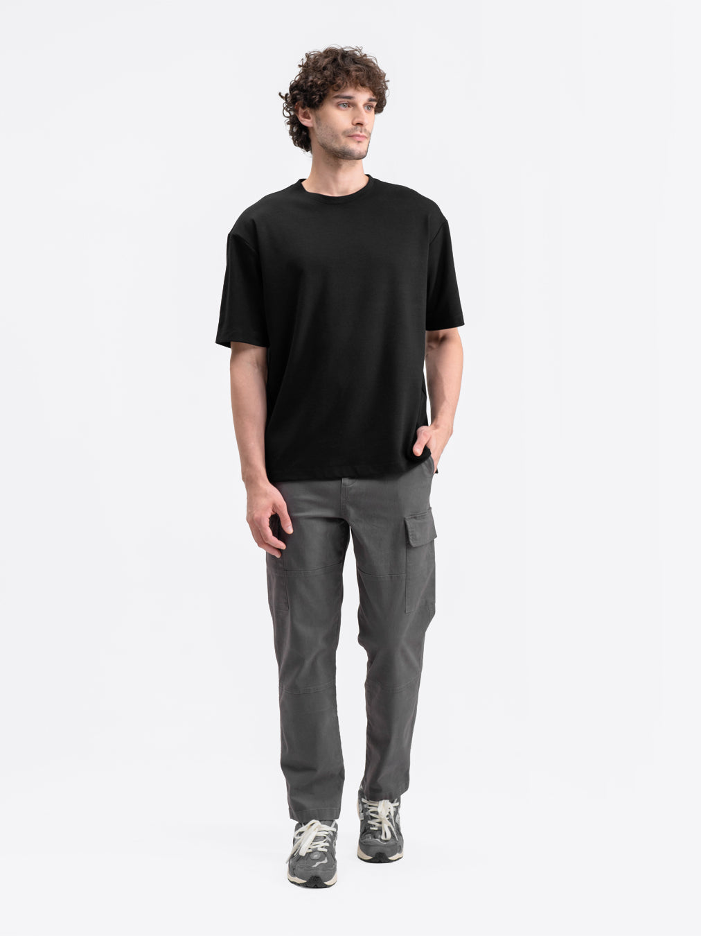 Boxy Ease Tee Black