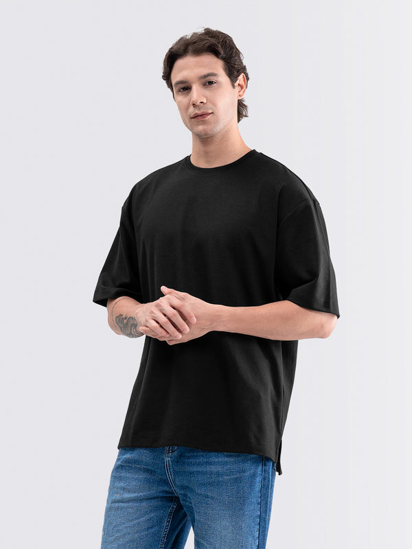 Boxy Ease Tee Black
