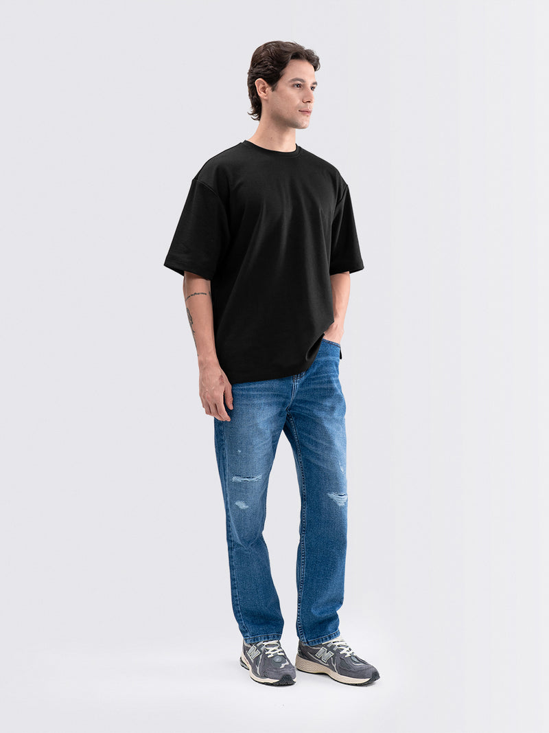 Boxy Ease Tee Black