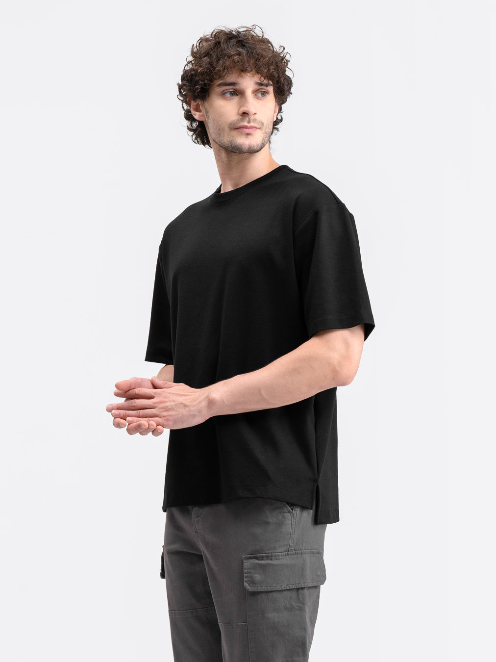 Boxy Ease Tee Black