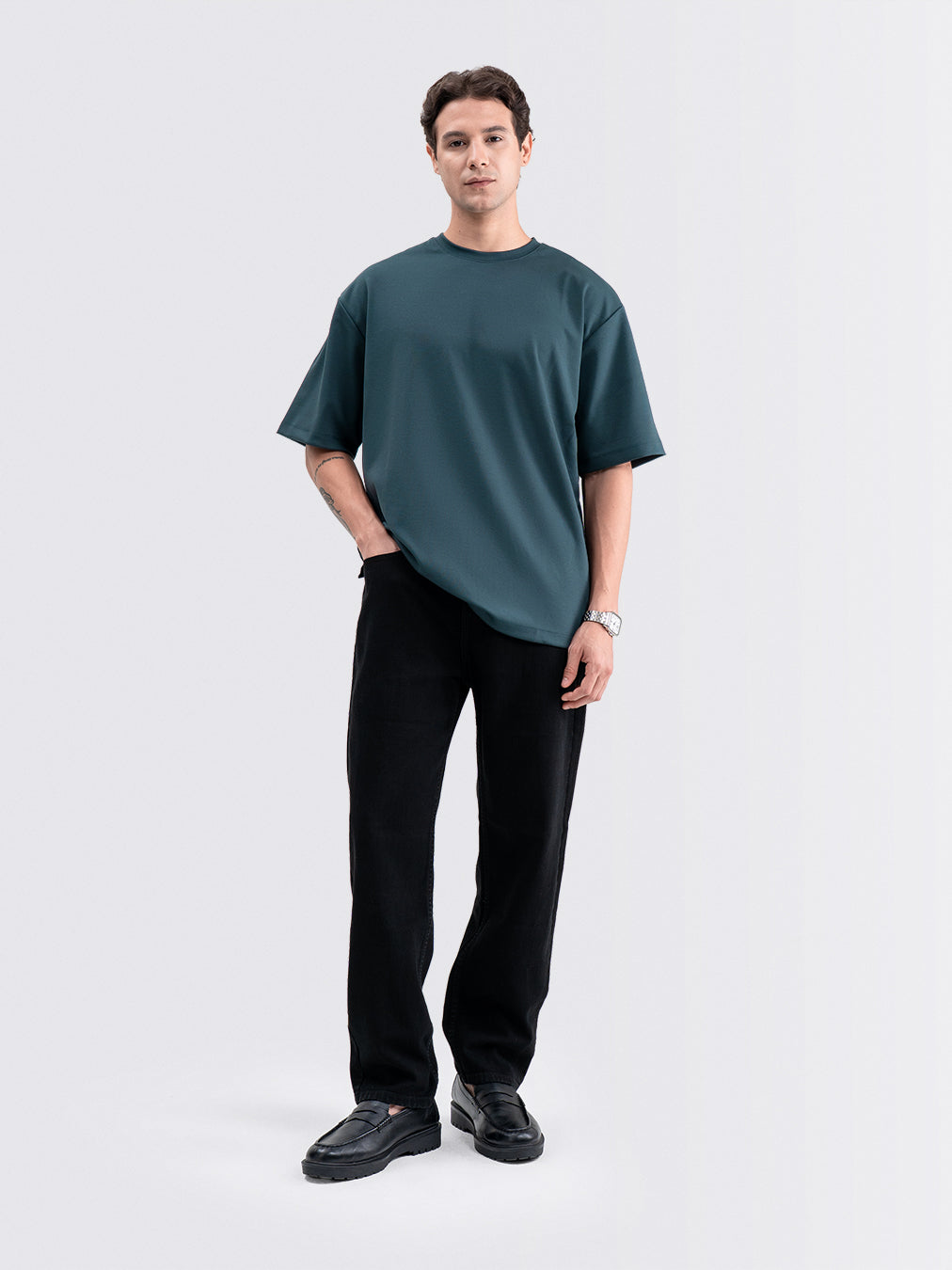Boxy Ease Tee Deep Teal