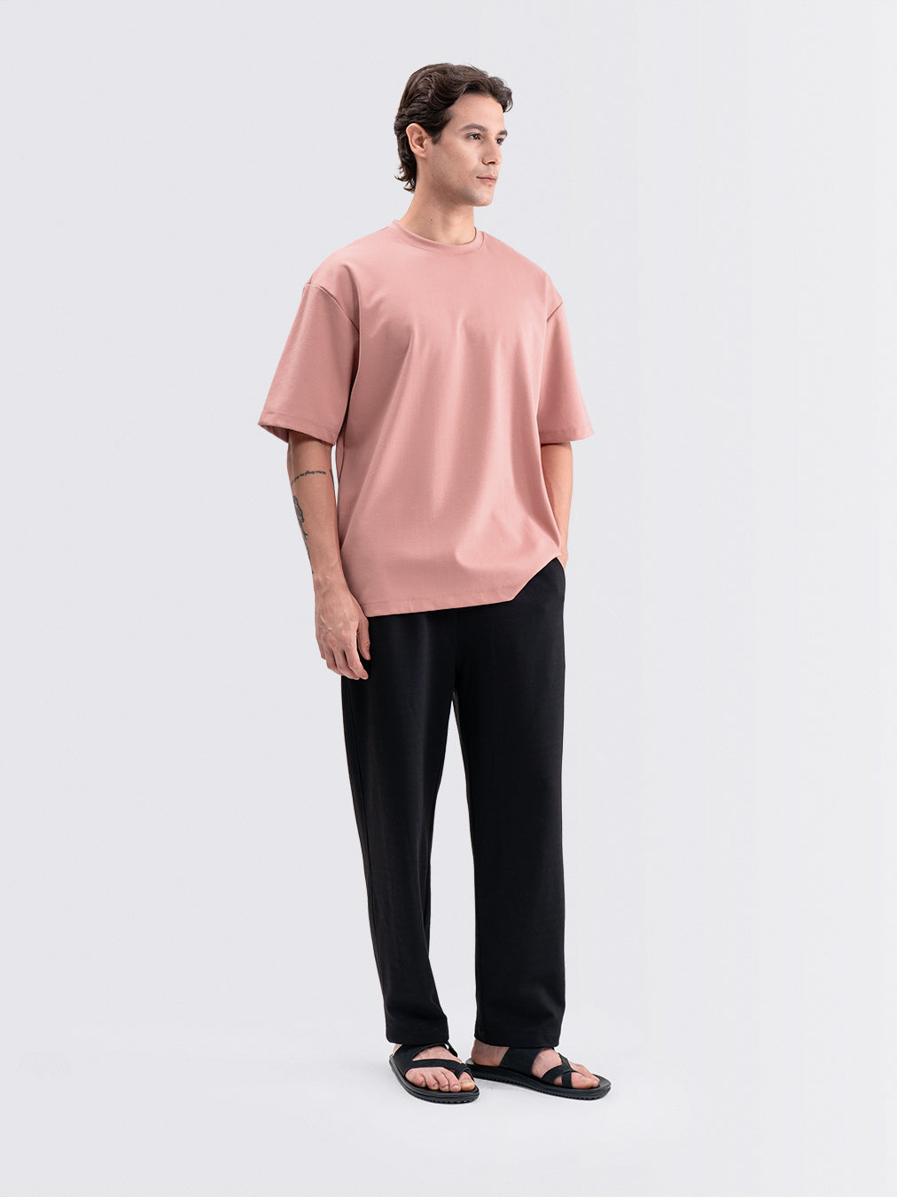 Boxy Ease Tee Dusty Pink