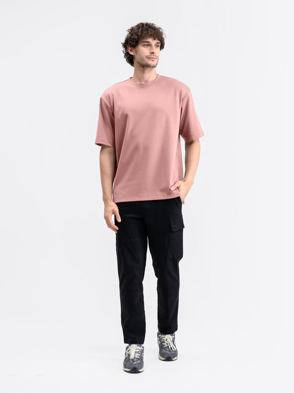 Boxy Ease Tee Dusty Pink