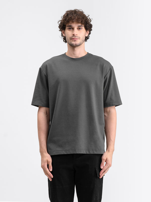 Boxy Ease Tee Gray