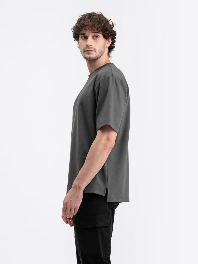 Boxy Ease Tee Gray