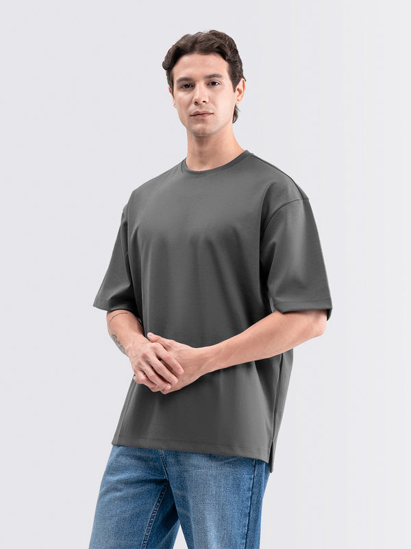 Boxy Ease Tee Gray