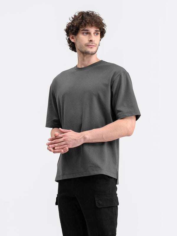 Boxy Ease Tee Gray