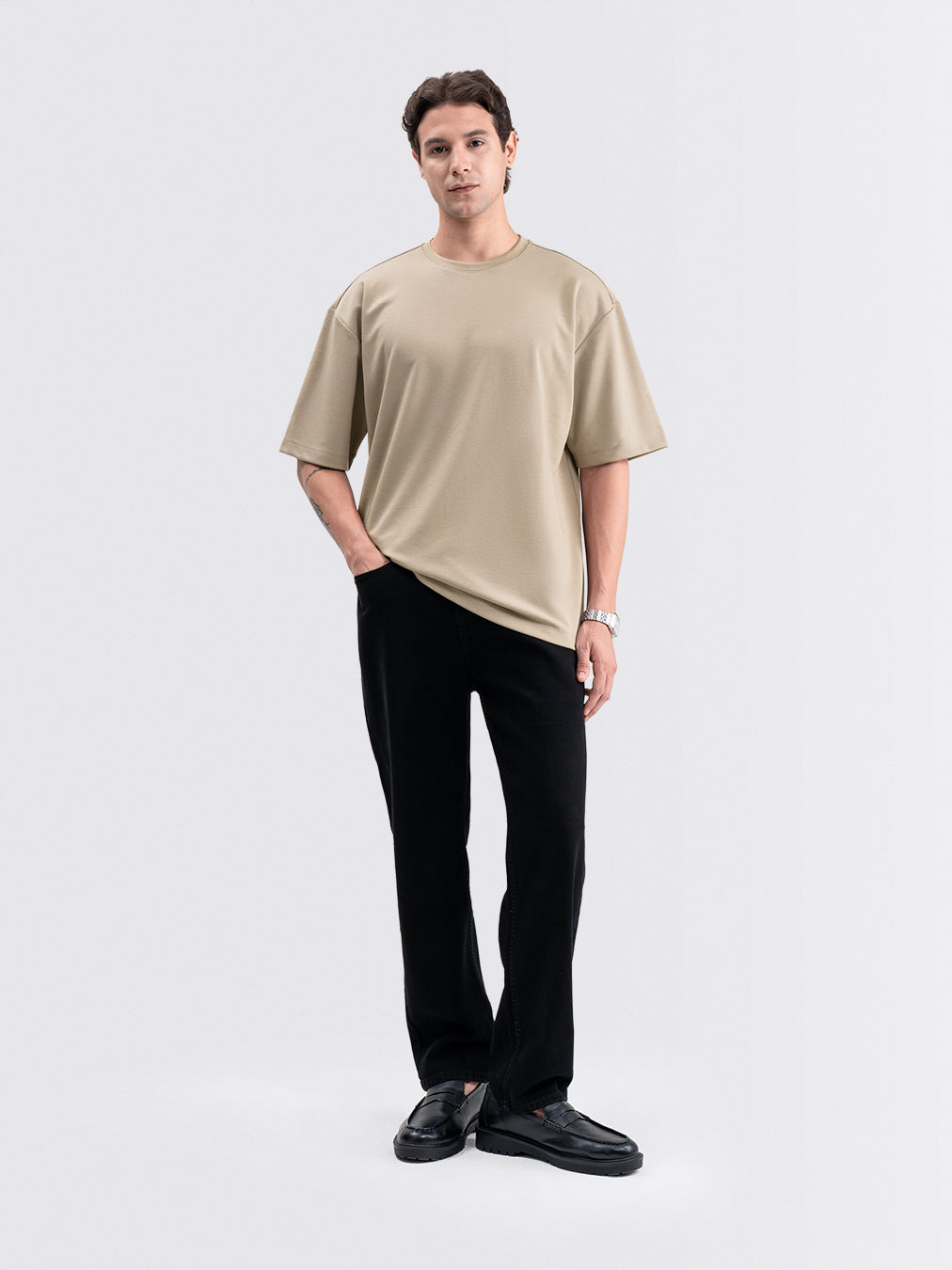 Boxy Ease Tee Latte