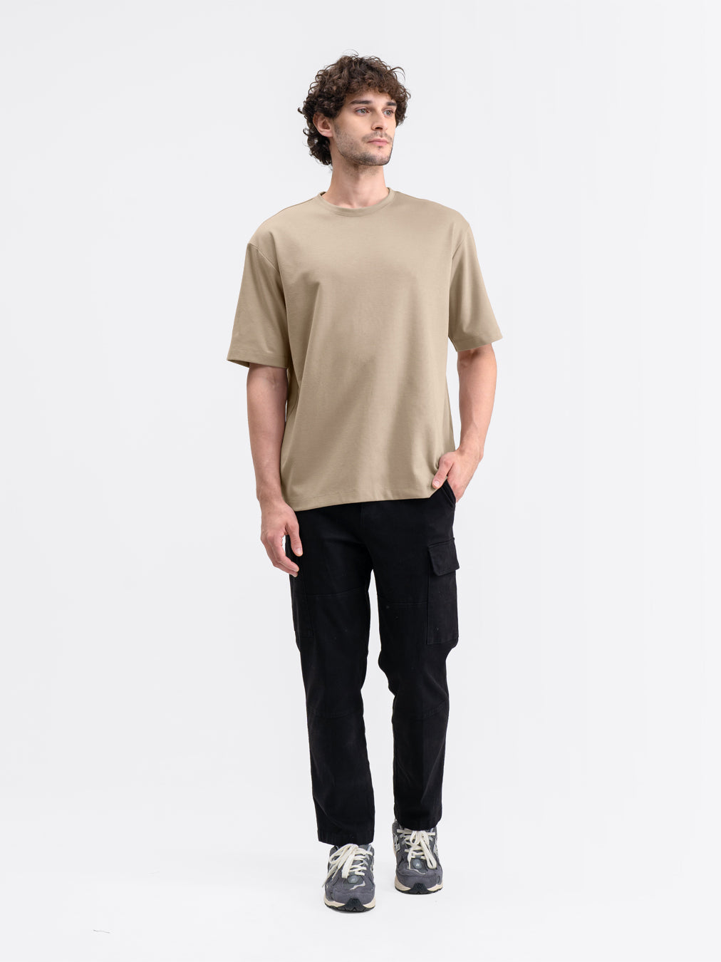 Boxy Ease Tee Latte