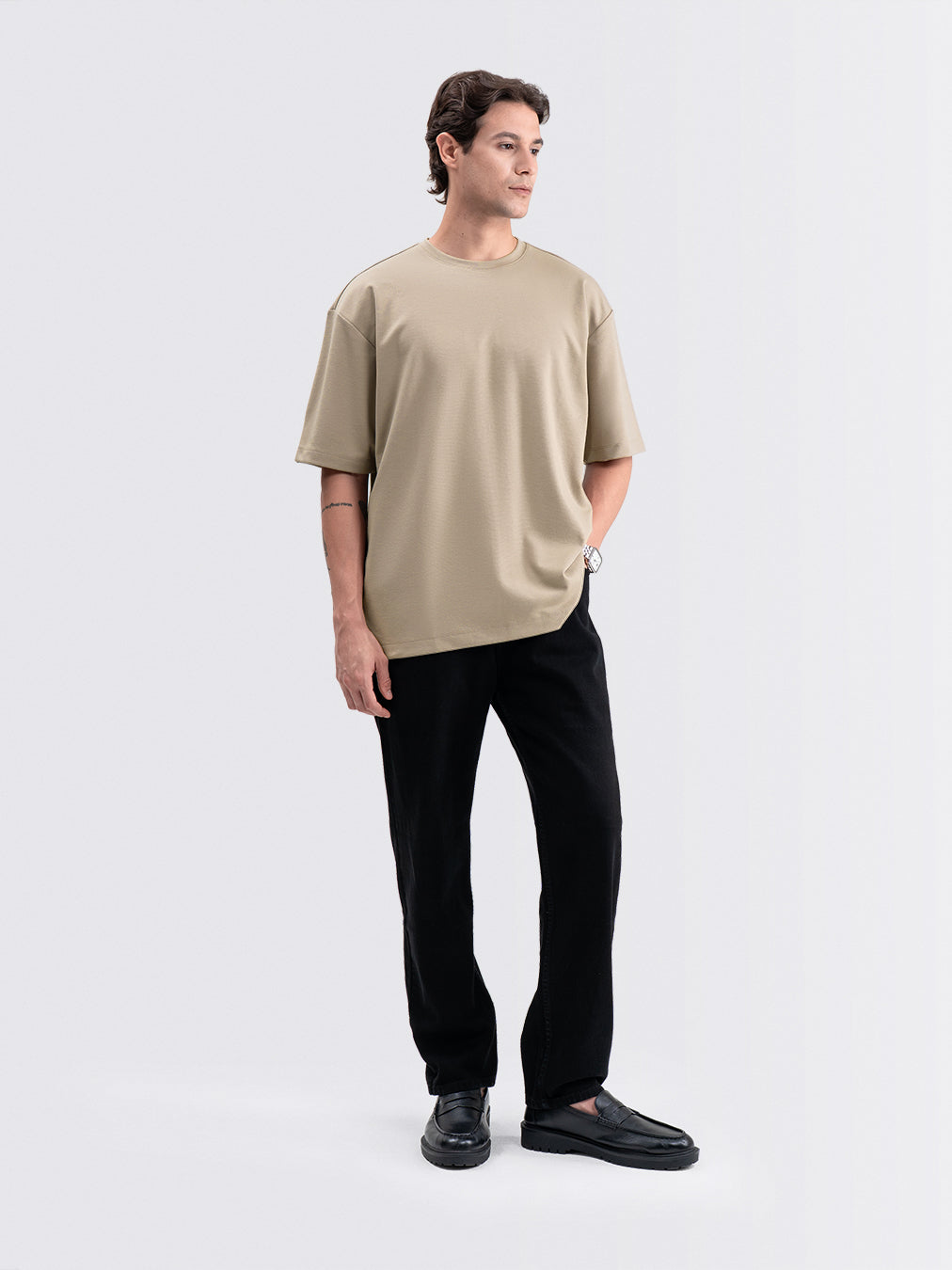 Boxy Ease Tee Latte