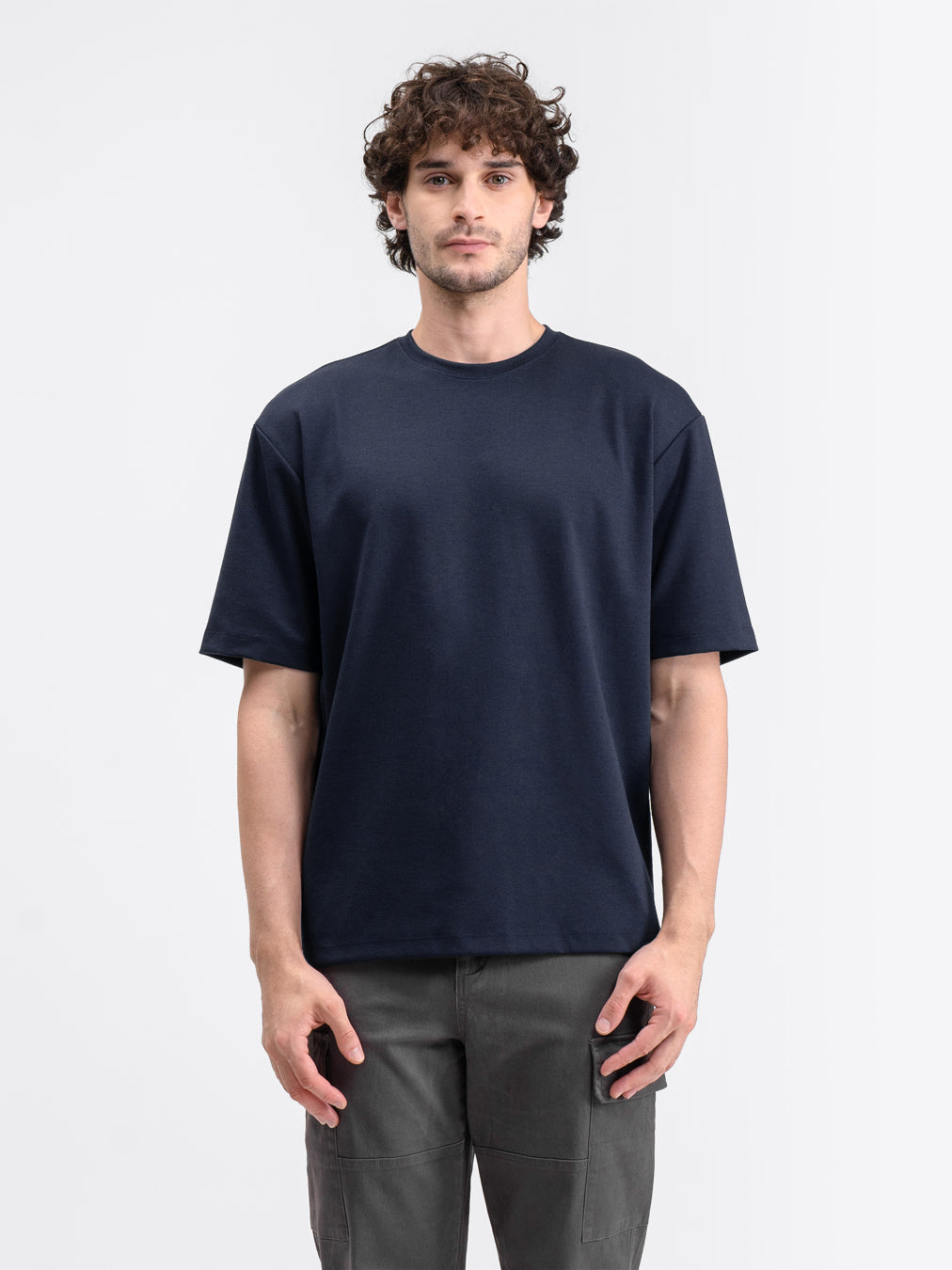 Boxy Ease Tee Navy