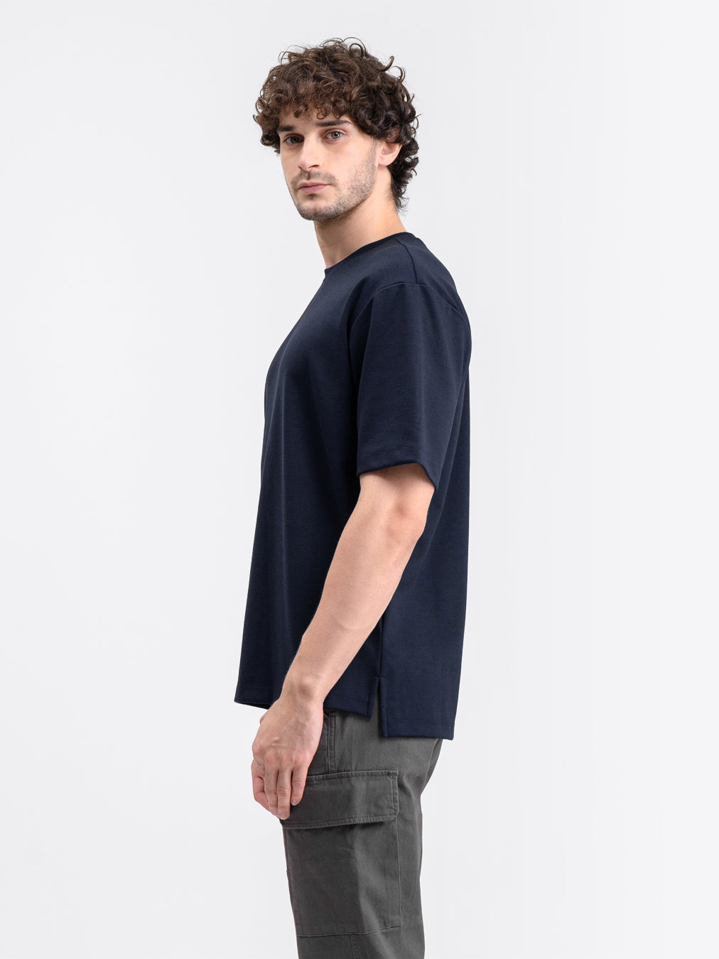 Boxy Ease Tee Navy