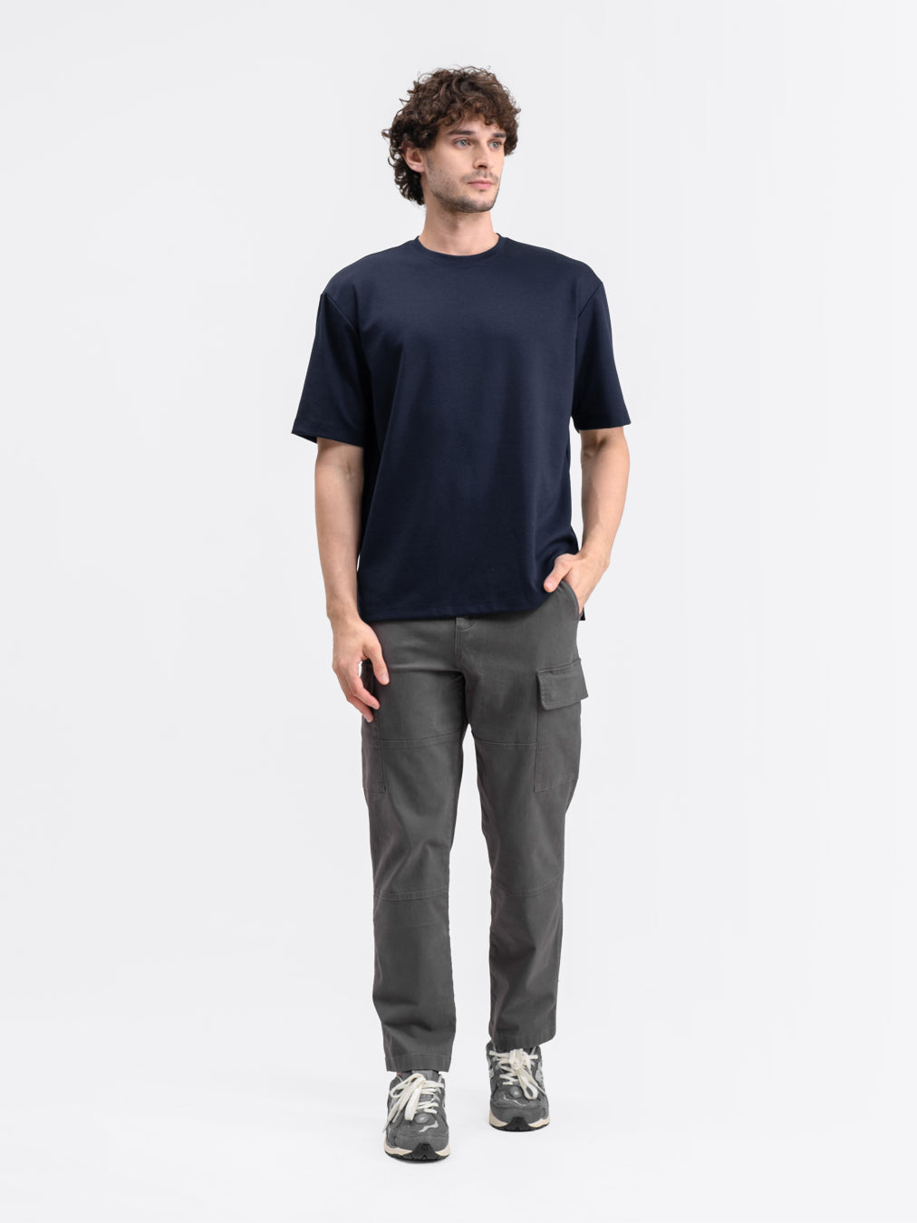 Boxy Ease Tee Navy