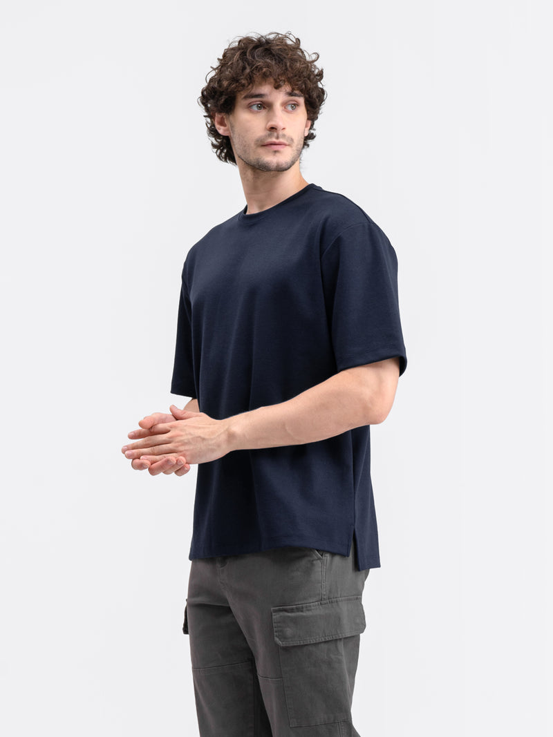 Boxy Ease Tee Navy