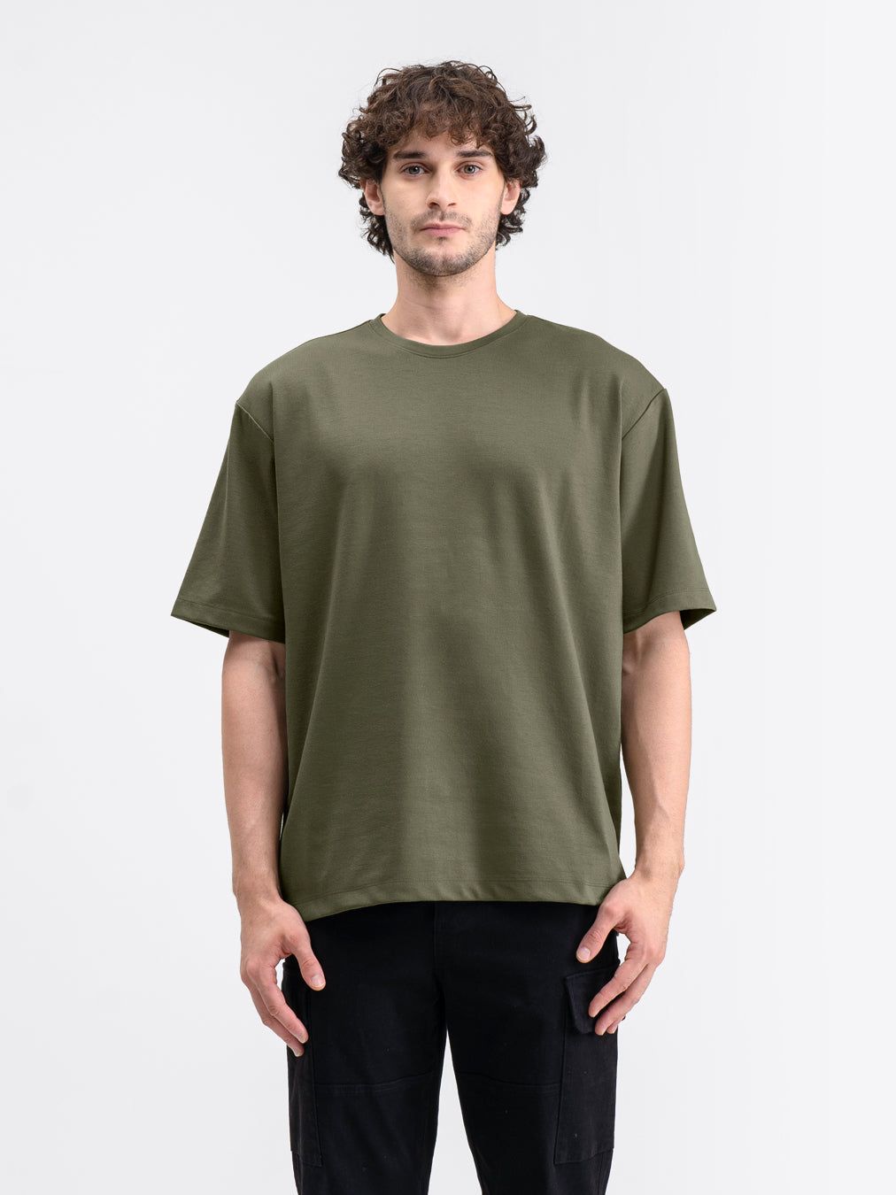 Boxy Ease Tee Olive