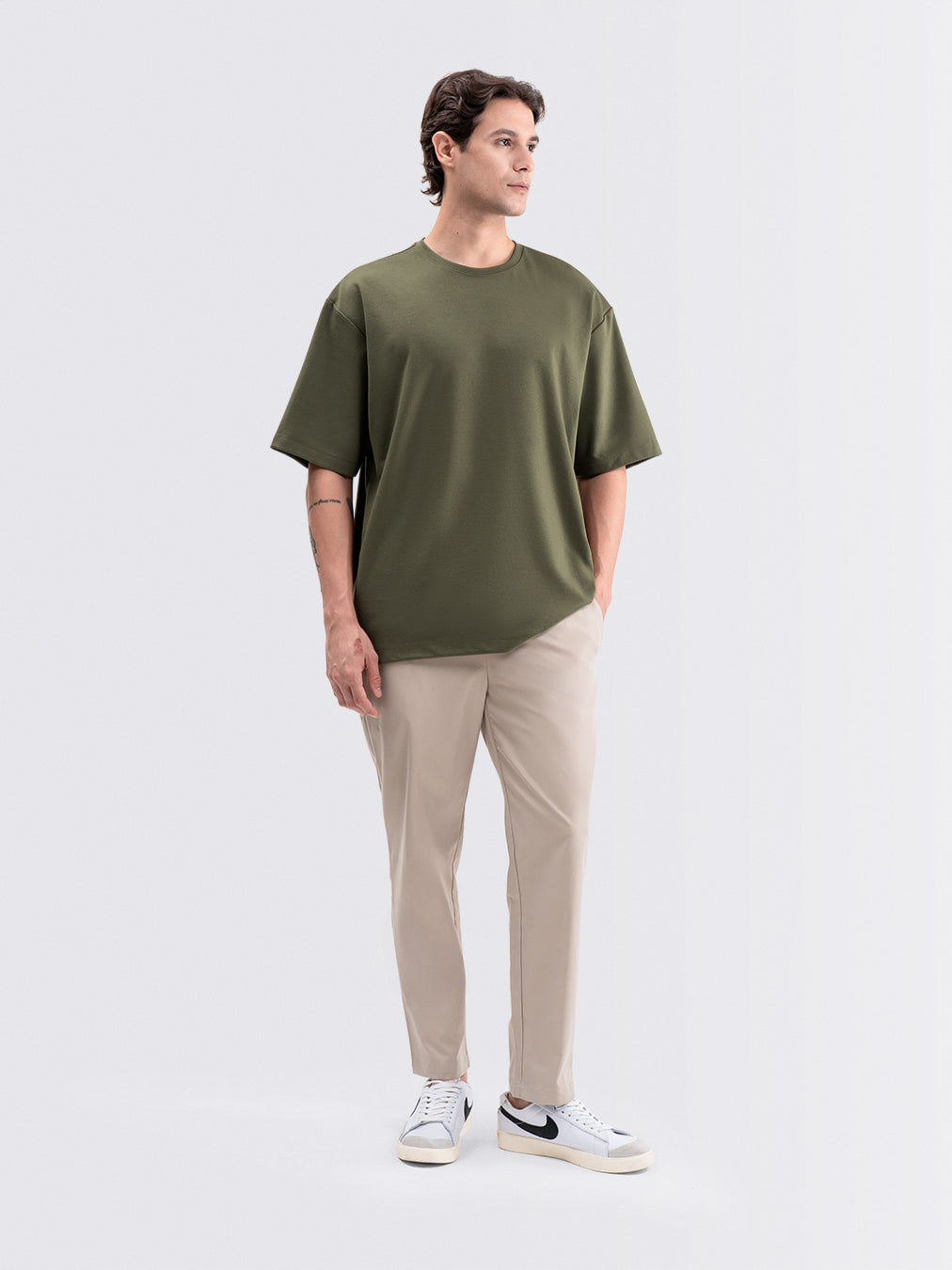 Boxy Ease Tee Olive