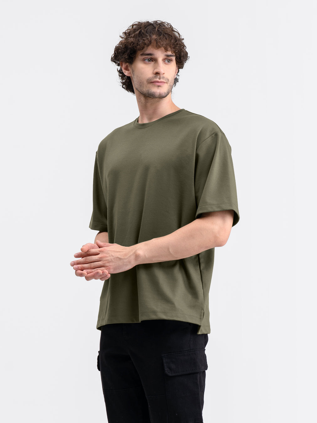 Boxy Ease Tee Olive