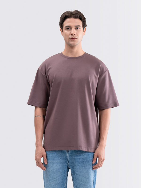 Boxy Ease Tee Plum