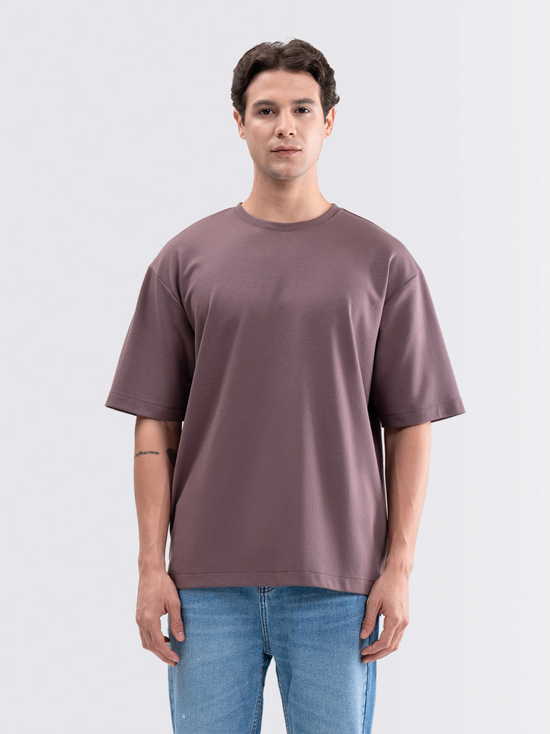 Boxy Ease Tee Plum