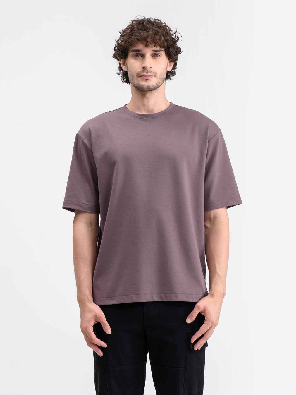 Boxy Ease Tee Plum