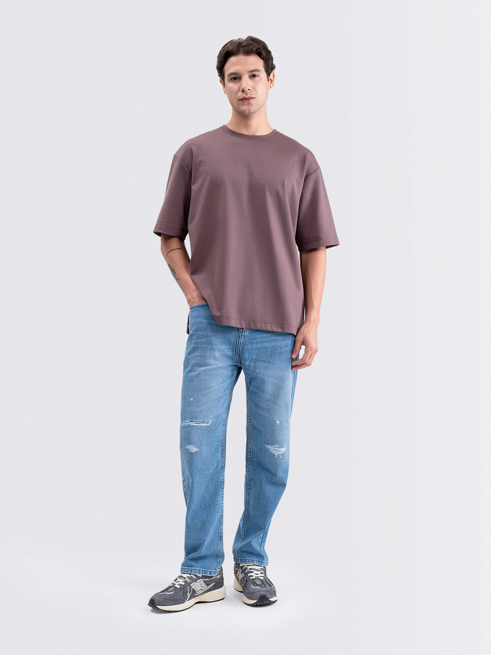 Boxy Ease Tee Plum