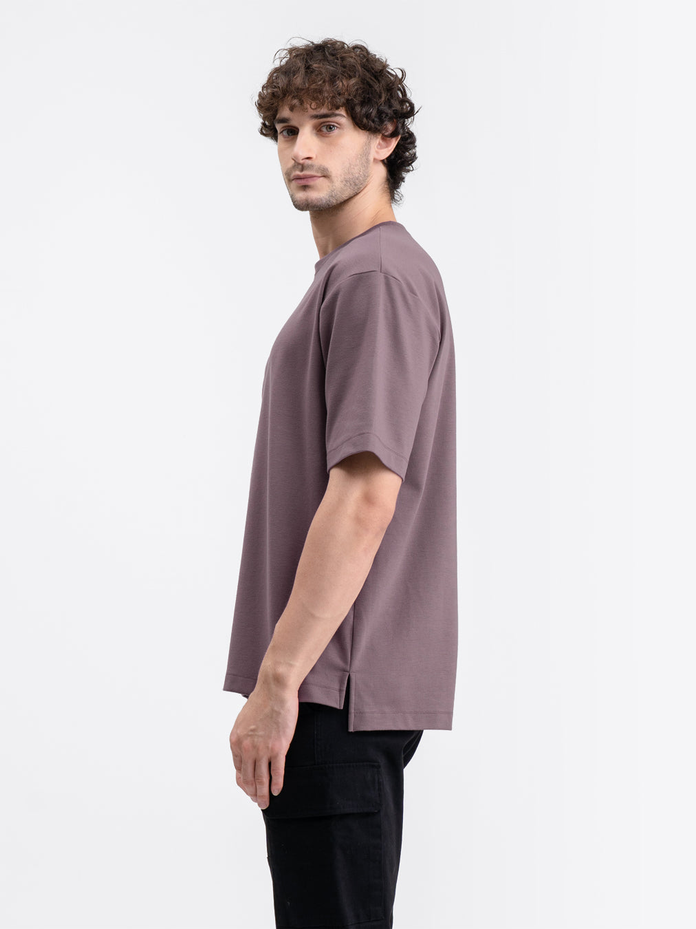 Boxy Ease Tee Plum