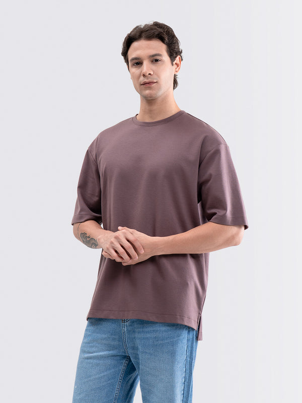 Boxy Ease Tee Plum