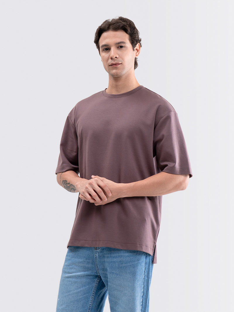 Boxy Ease Tee Plum