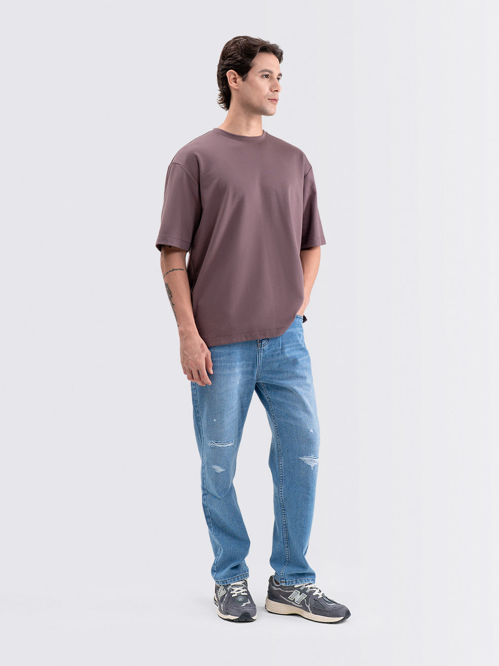 Boxy Ease Tee Plum