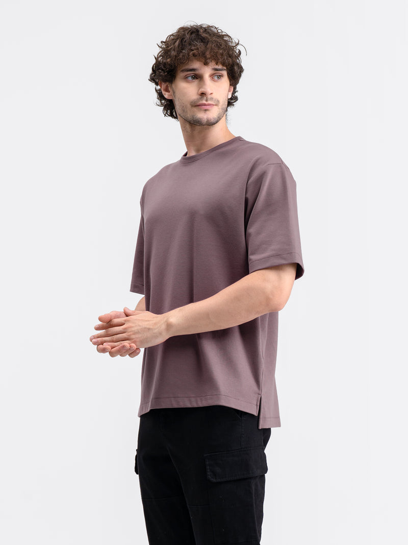 Boxy Ease Tee Plum