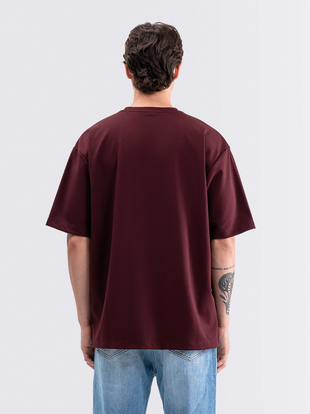 Boxy Ease Tee Wine