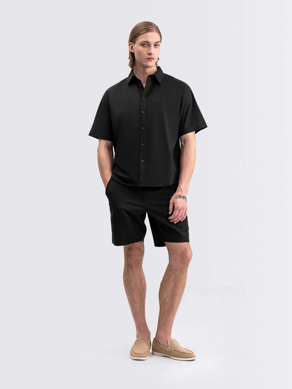 Boxy Short Shirt Black