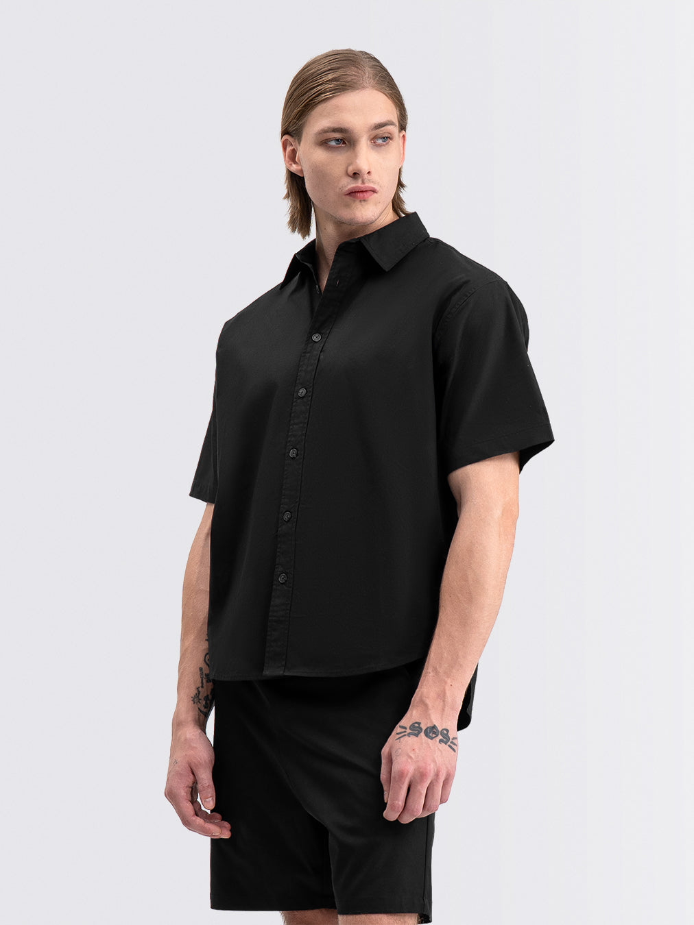 Boxy Short Shirt Black